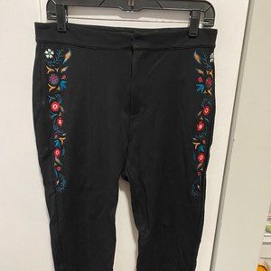 ModCloth Floral Embroidered pants